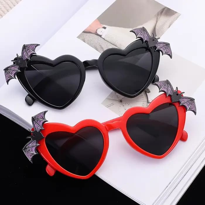 Lunettes de soleil en forme d'ailes de chauve-souris pour femmes