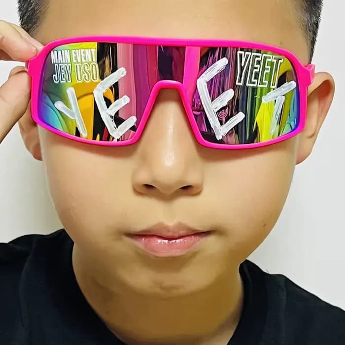 Jey Uso Yeet Lunettes de soleil pour adultes et jeunes, lunettes de sport MAIN EVENT