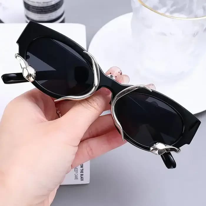 Nouveau Y2k lunettes de soleil avec serpents mode Vintage ovale femmes nuances