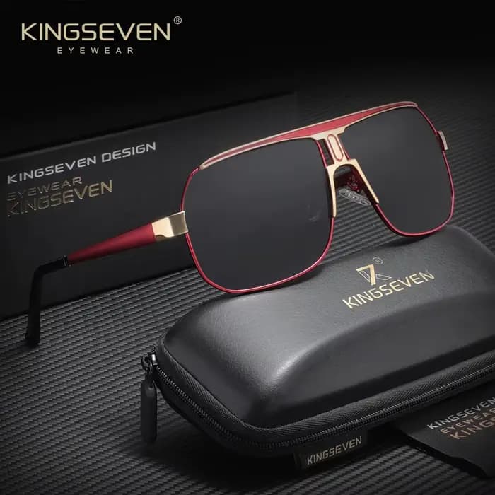 KINGSEVEN – lunettes de soleil polarisées pour hommes et femmes, monture large, pour la conduite en