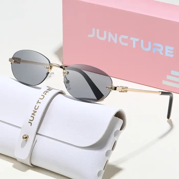 JUNCTURE mode populaire lunettes De soleil ovales pour femme homme voyage UV400 nuances femmes hommes