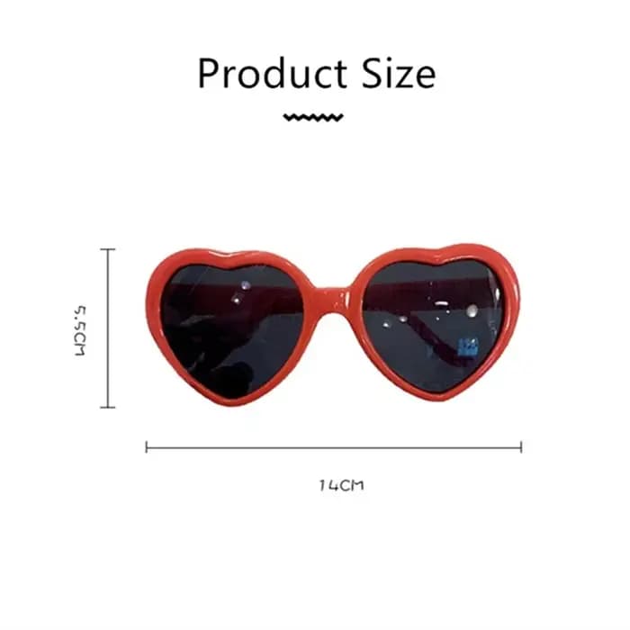 Lunettes de Diffraction en forme de cœur, cadeaux durables, lumières deviennent l'image d'amour, lunettes à effet spécial, nouvelle collection
