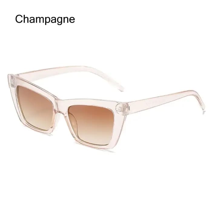 ChimCat Eye-Lunettes de soleil carrées rétro pour femmes et hommes, lunettes de protection UV400, nu