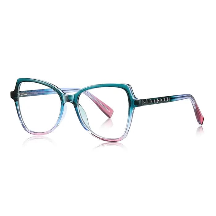 VICKY mode papillon dégradé grand cadre conception femmes lunettes Anti-lumière bleue