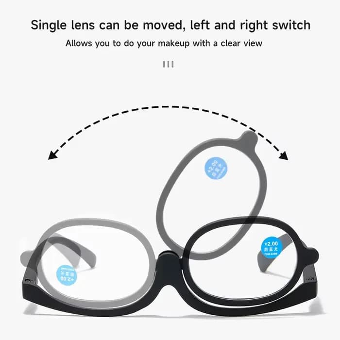 Lunettes grossissantes rotatives pour le maquillage