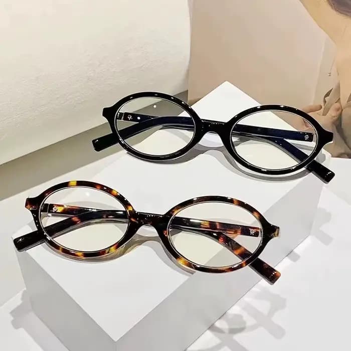 Y2K – lunettes ovales Anti-lumière bleue bloquant la lumière, verres transparents avec filtre Anti-r