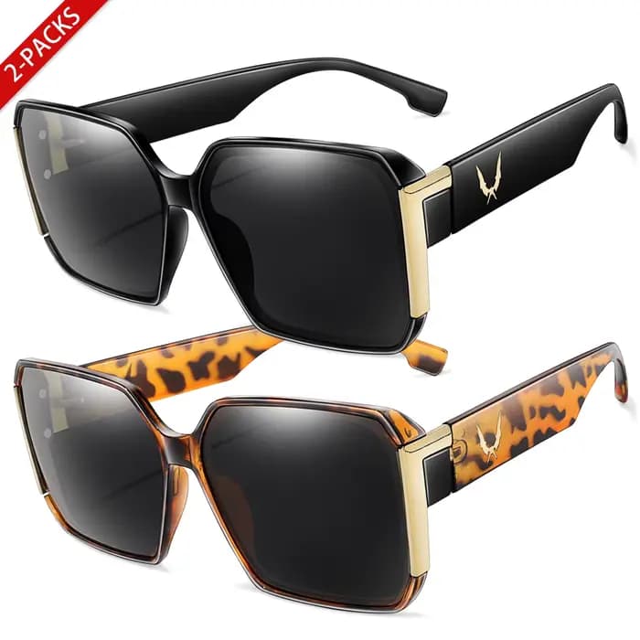 2 paires de lunettes tendance pour femmes et hommes