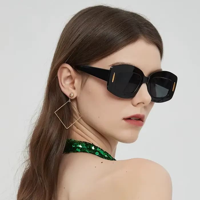 Lunettes de soleil ovales vintage à grande monture pour hommes et femmes