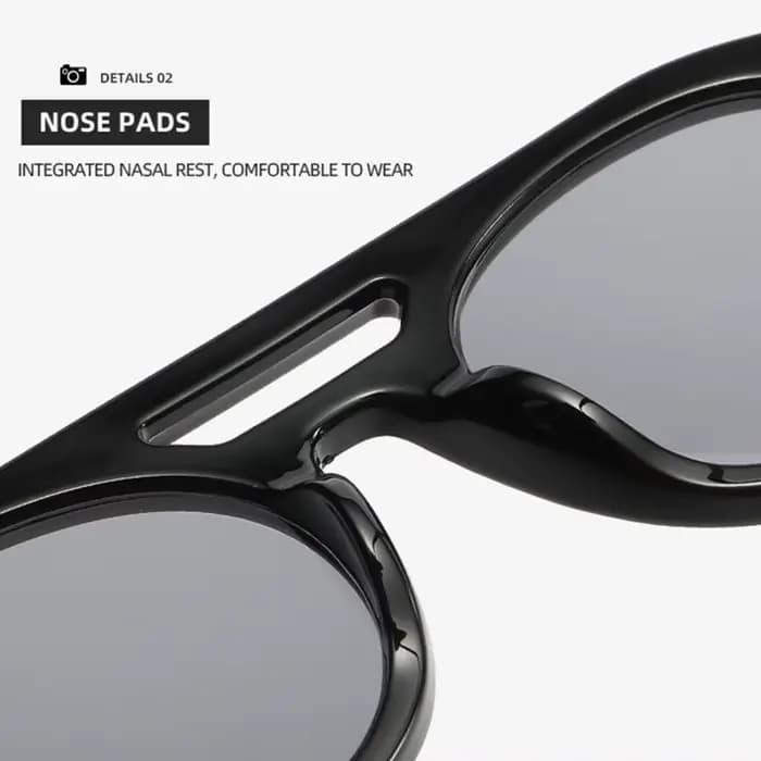 Lunettes de soleil rondes pilote Vintage à Double pont