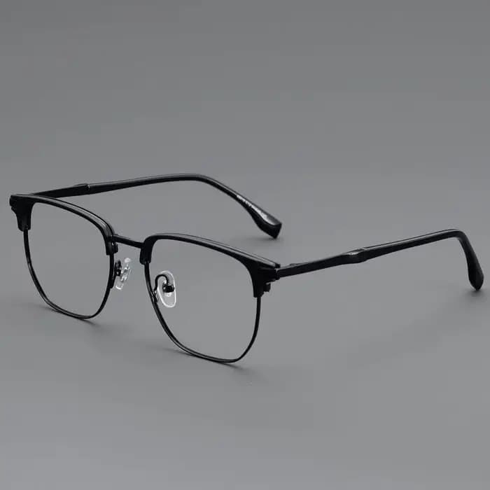 YOOSKE Retro Square Glasses Transparent Frame Eyewear Anti-blue Light Flat