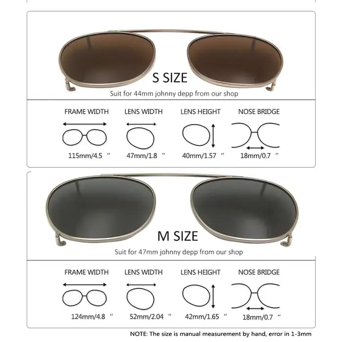 Lunettes de soleil polarisées à clipser pour hommes et femmes