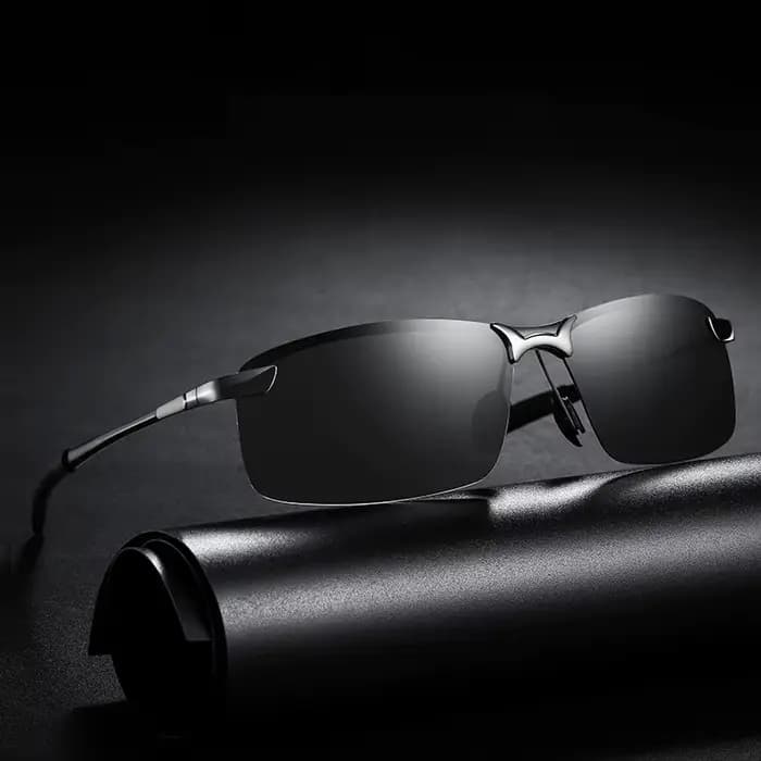 Lunettes de soleil polarisées classiques en métal pour hommes