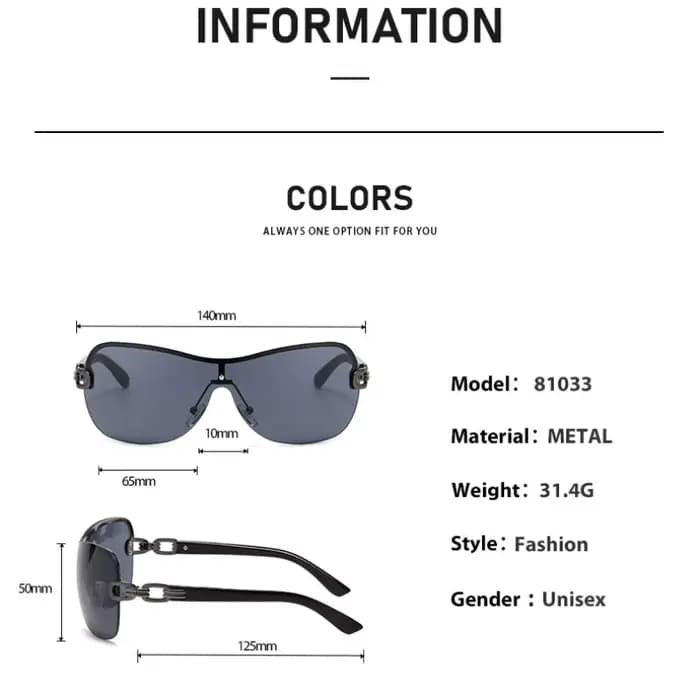 Lunettes de soleil une pièce à la mode pour femmes et hommes