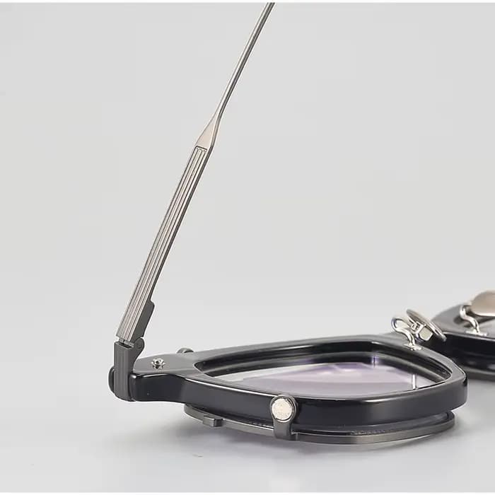 Lunettes de soleil magnétiques carrées rétro faites à la main SYB