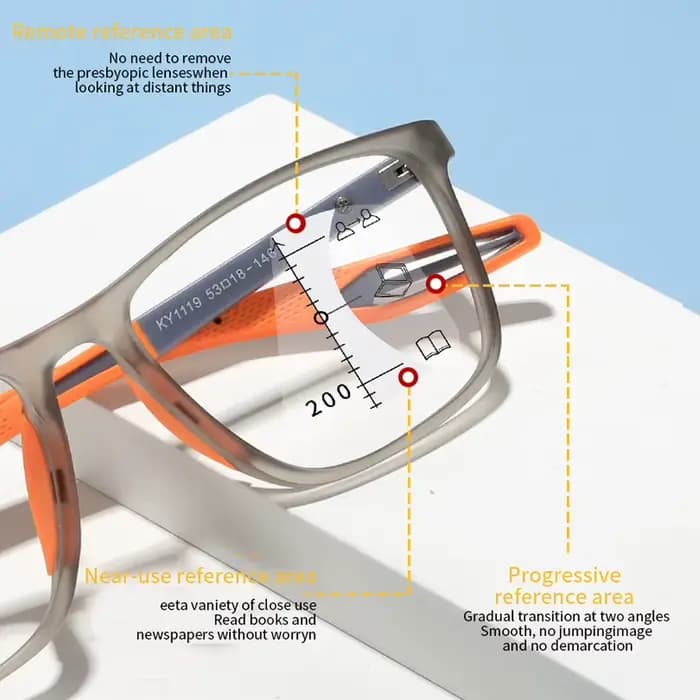 Lunettes de lecture multifocales pour hommes et femmes