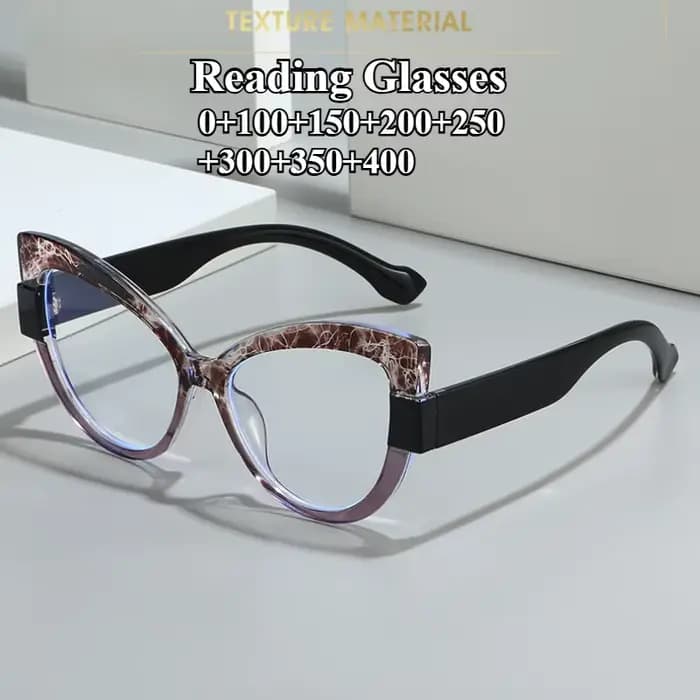 Femmes grandes lunettes de lecture œil de chat à la mode surdimensionné loin vue