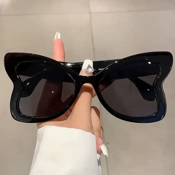 Lunettes de soleil papillon surdimensionnées pour femmes, marque de luxe de styliste, Vintage Punk p