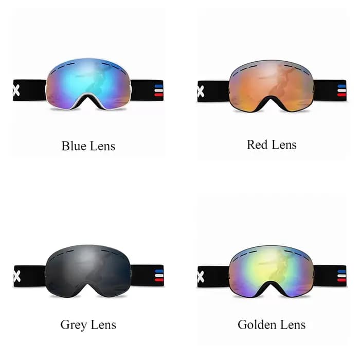 ELAX marque Double couches Anti-buée lunettes de Ski motoneige masque de Ski