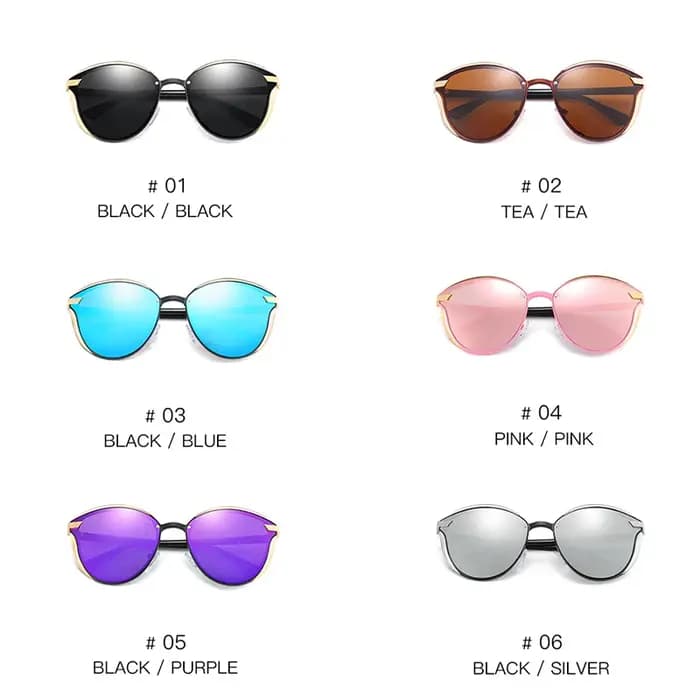 Lunettes de soleil polarisées de luxe pour femmes, tout nouveau Design, œil de chat, monture métalli