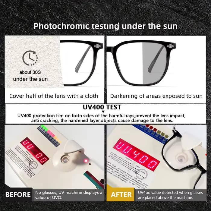 Lunettes de soleil photochromiques pour femmes