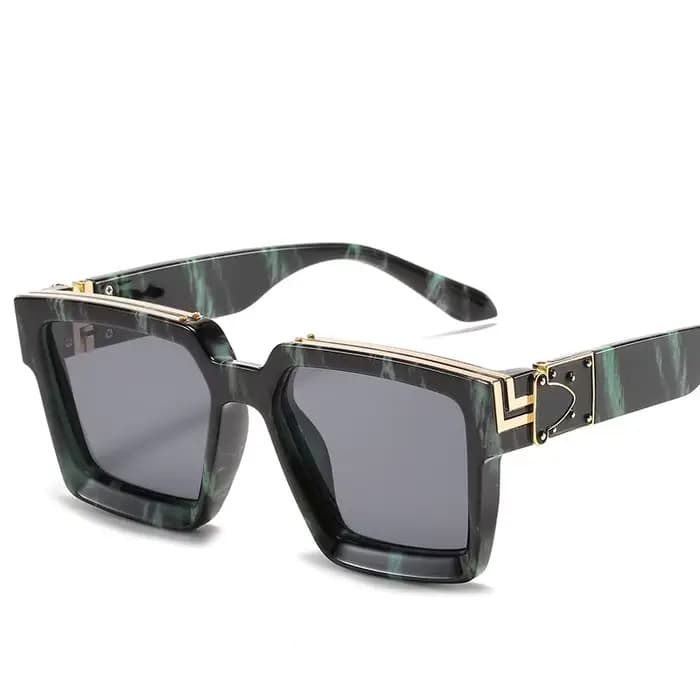 Marque Luxe Personnalisée Lunettes Soleil Surdimensionnées Hommes Vintage Carré Millionnaire