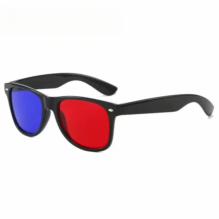 Lunettes 3D à clips, vert-rouge-bleu