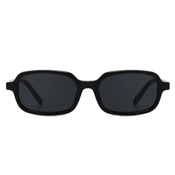 Lunettes de protection nouvelles petites lunettes de soleil rectangulaires femmes mode lentille colo
