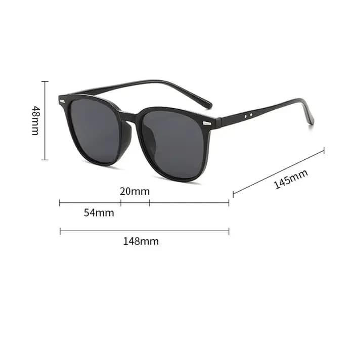 Lunettes de soleil carrées vintage pour femmes et hommes