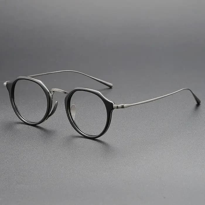 Montures de lunettes en titane et acétate, style rétro rond irrégulier, pour hommes et femmes, lunettes de créateur de luxe, lunettes de haute qualité