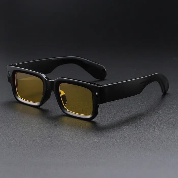 Lunettes unisexes à monture carrée en plastique