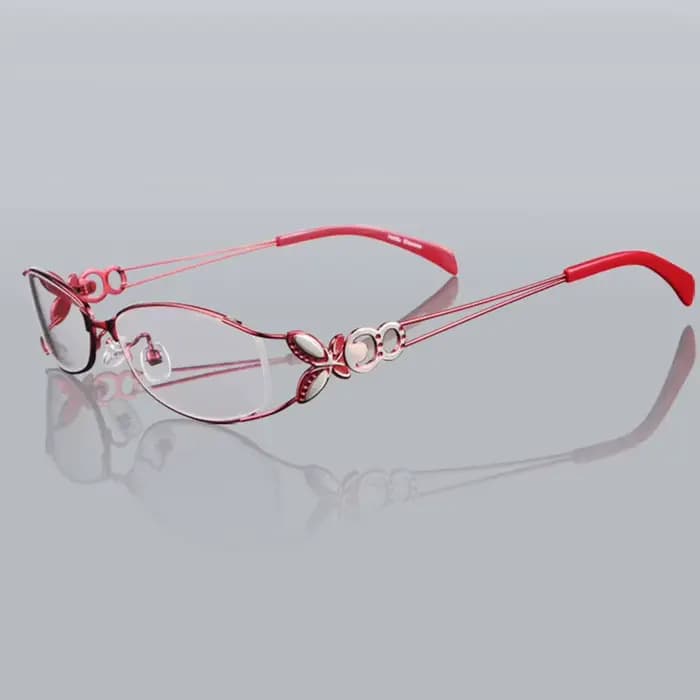 Cadre de lunettes en alliage papillon pour femmes