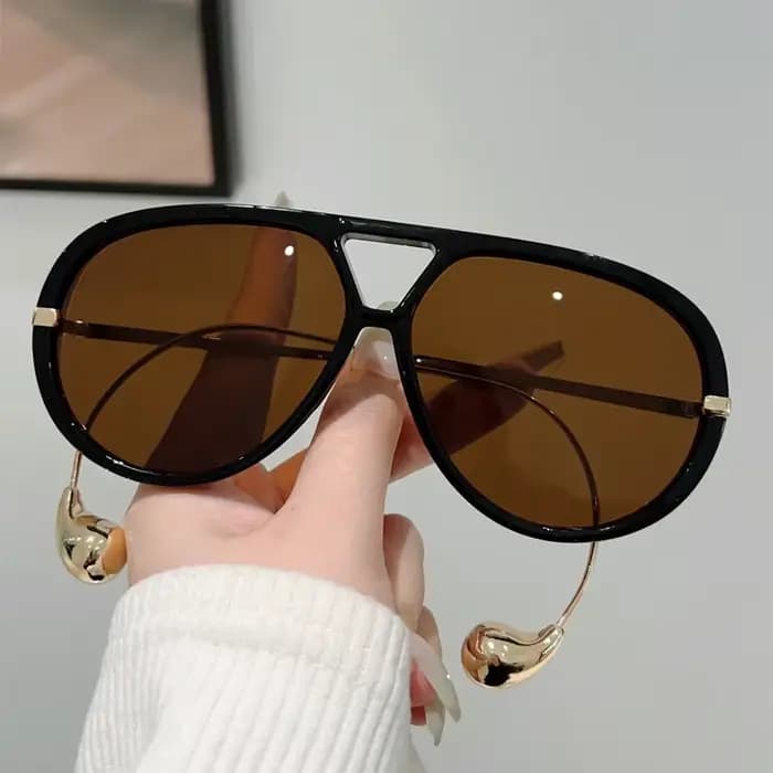 GM LUMIAS lunettes de soleil pilote surdimensionnées nouveau dans la mode Double pont dégradé