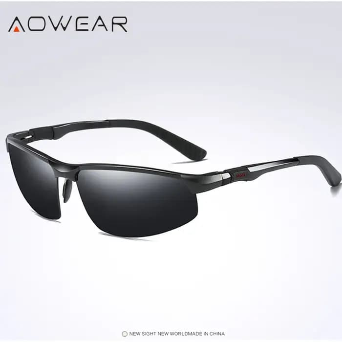 Lunettes de soleil miroir sans monture pour hommes
