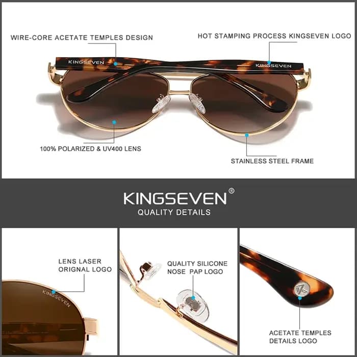 KINGSEVEN rétro mâle lunettes de soleil hommes Piltot lunettes de protection en plein air conduite c