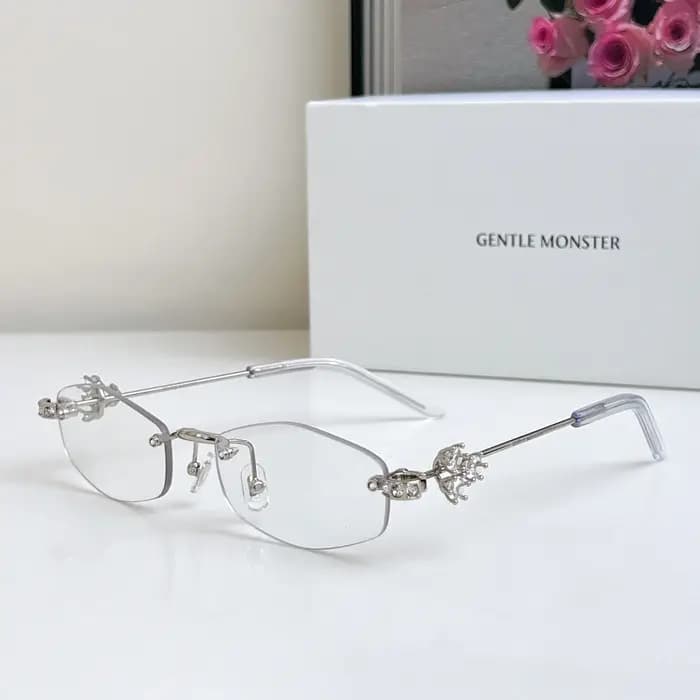 GENTLE MONSTER Glitz Lunettes de soleil tendance sans monture pour hommes