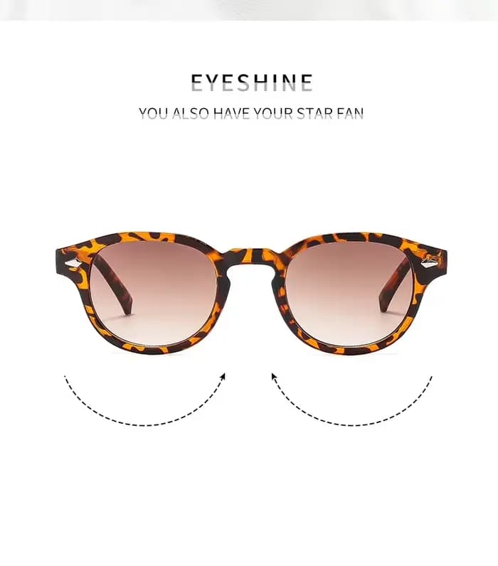 Lunettes de soleil rondes en écaille de tortue vintage pour femmes et hommes
