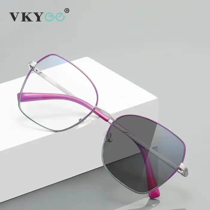 VKYEE lunettes de lecture photochromiques pour femmes dégradé multicolore lunettes optiques rose lun
