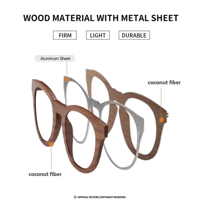 Lunettes de soleil en fibre de coco de marque GM