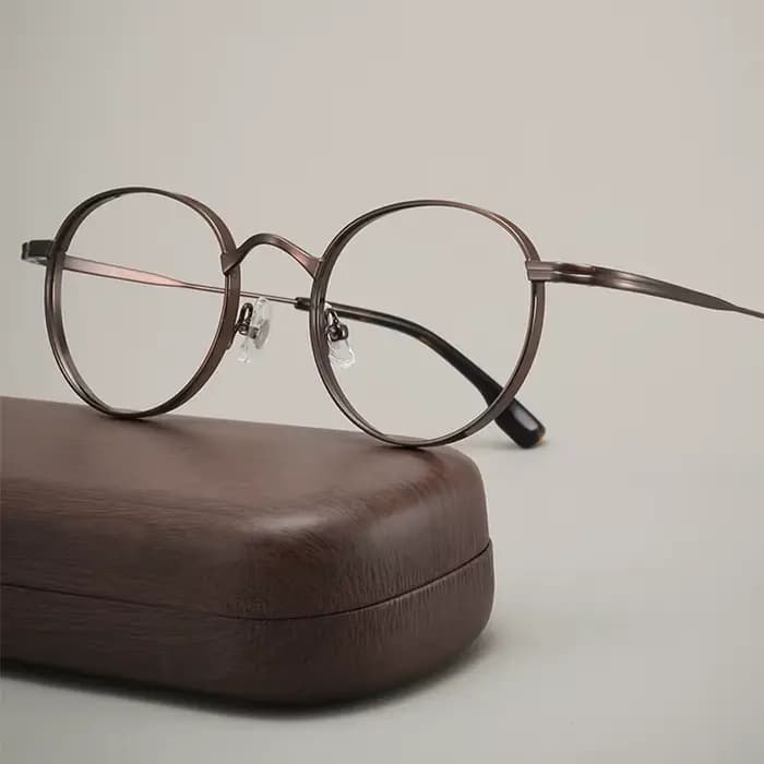 Nouveau petit rond lunettes en titane marque Design hommes femmes