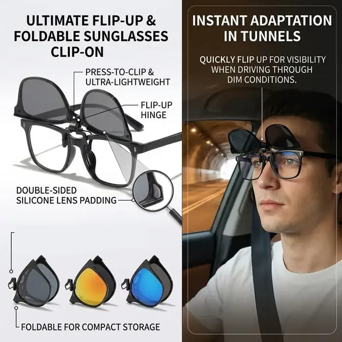 Lunettes de soleil à clipser pour hommes et femmes
