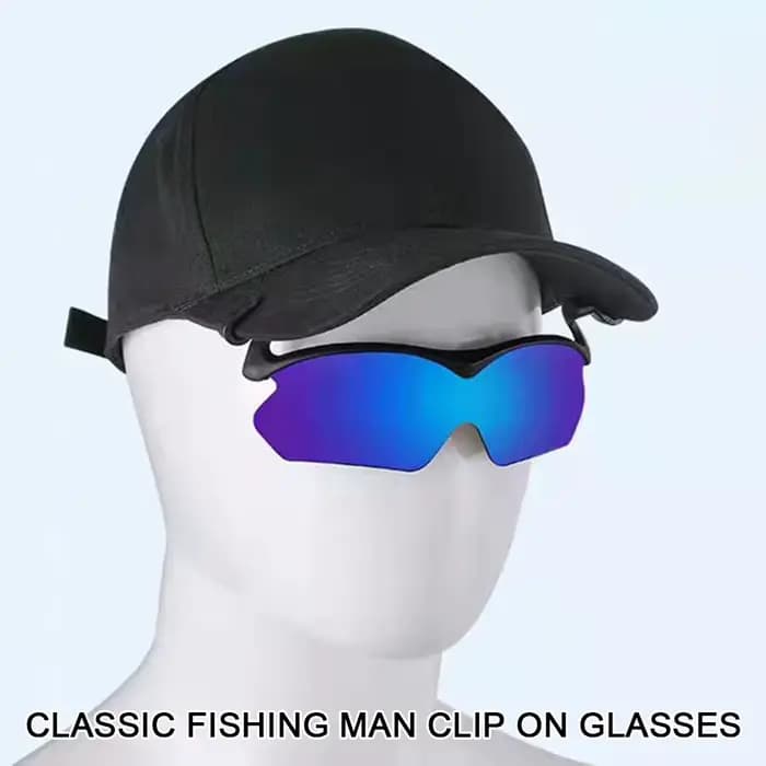 Lunettes de soleil réglables avec pince à chapeau