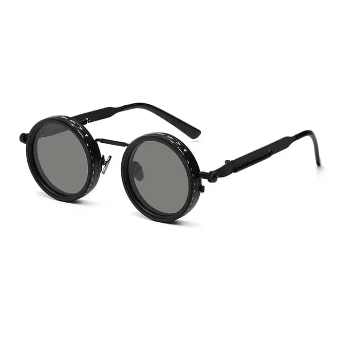Lunettes de soleil rondes polarisées hommes ND9 lunettes de soleil à gradation réglable femmes rétro