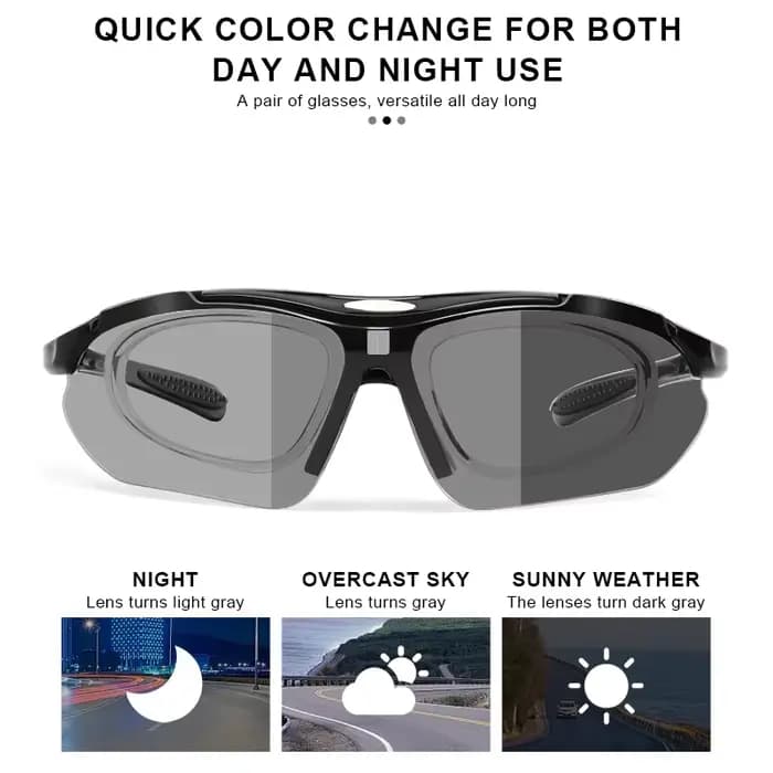 RIDERACE cyclisme lunettes de soleil photochromiques