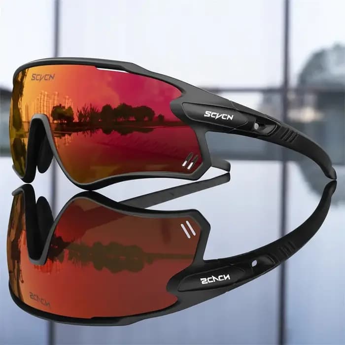 SCVCN lunettes de cyclisme polarisées lentilles haute définition à contraste élevé avec 3