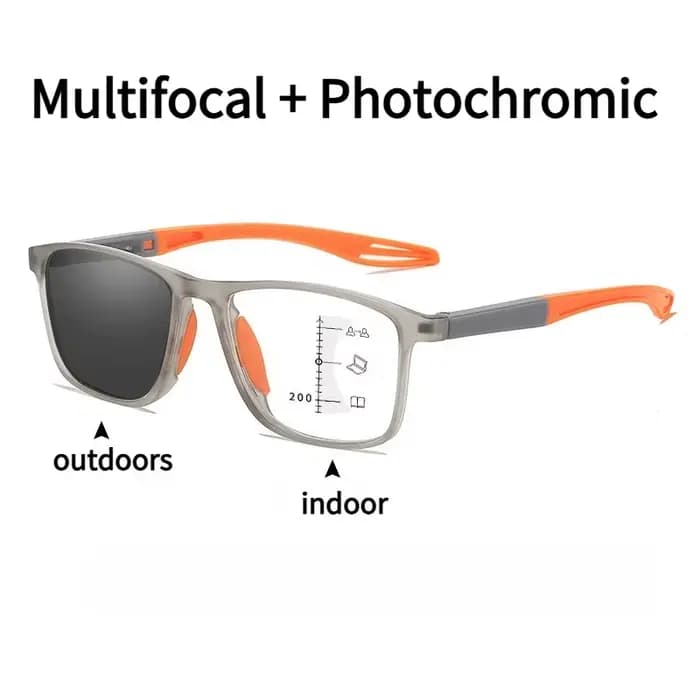 Lunettes de lecture multifocales photochromiques 3 en 1, aspect progressif, lunettes de loin et de p