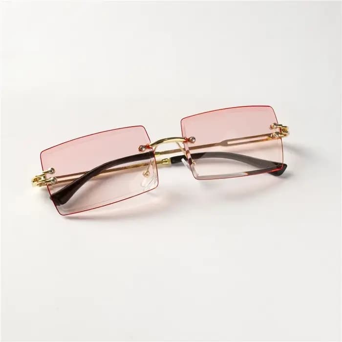 8 pièces mode lunettes de soleil sans monture femmes à la mode petit rectangle lunettes de soleil ét