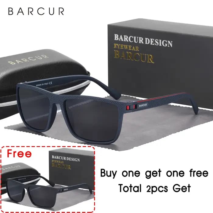 BARCUR hommes lunettes de soleil polarisées TR90 léger pêche voyage
