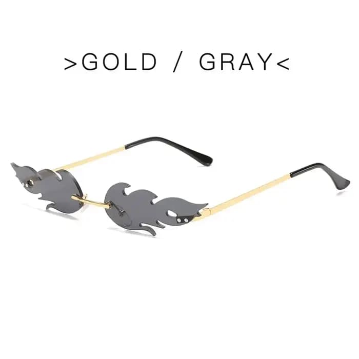 Lunettes de soleil flamme sans bords pour femmes