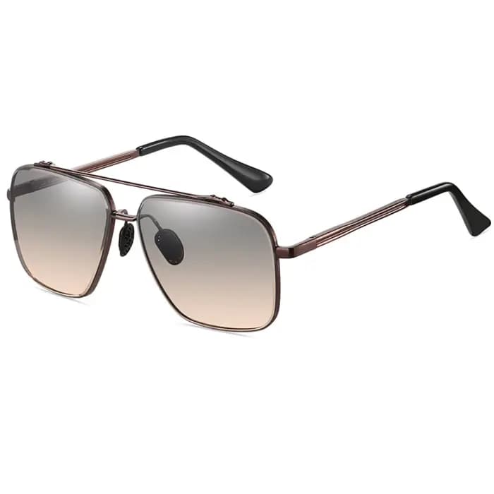 Nouvelle mode pilote lunettes de soleil pour hommes Vintage dégradé grand cadre
