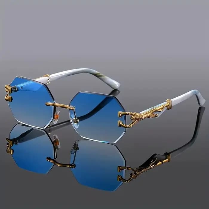 Lunettes de sport à imprimé léopard géométrique pour femmes